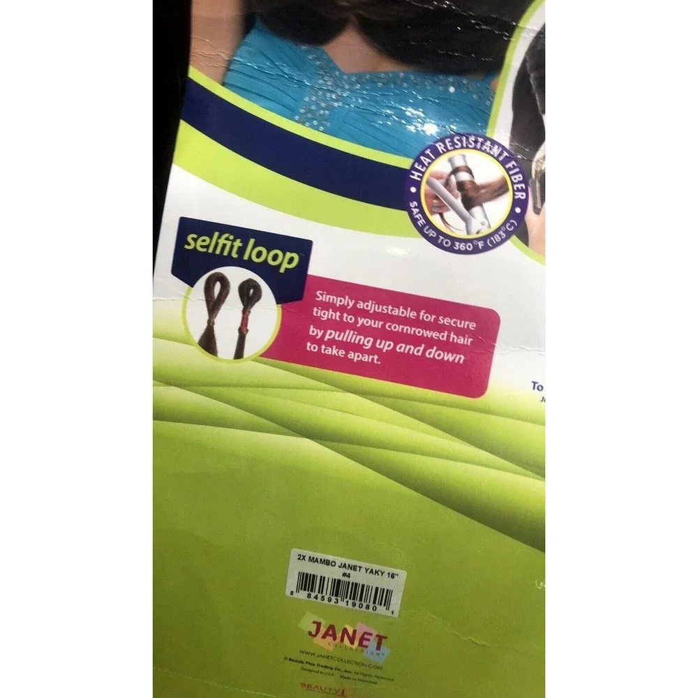 Janet Collection 2X Mambo Yaki 16” - Color 4 Chocolate Selfit Loop - 1 PACKS NEW - Picture 11 of 14